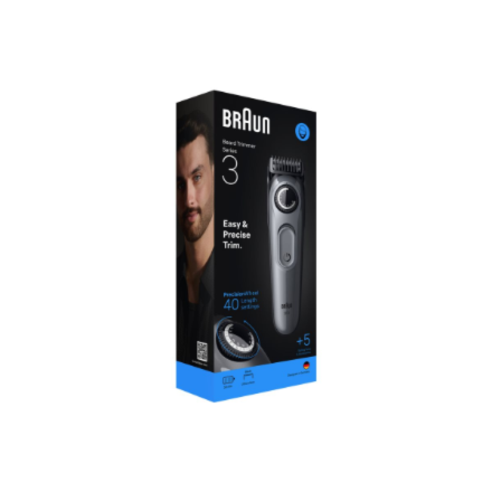 Braun Beard Trimmer , Series 3 BT3560 , Cordless , Number of length steps 40