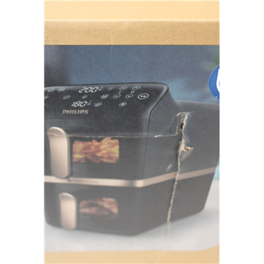 SALE OUT. Philips Dual Basket Airfryer , NA462/70 4000 Series , Power 2750 W , Capacity 10 L , Rapid Air technology , Black , DAMAGED PACKAGING, SCRATCHED ON SIDE