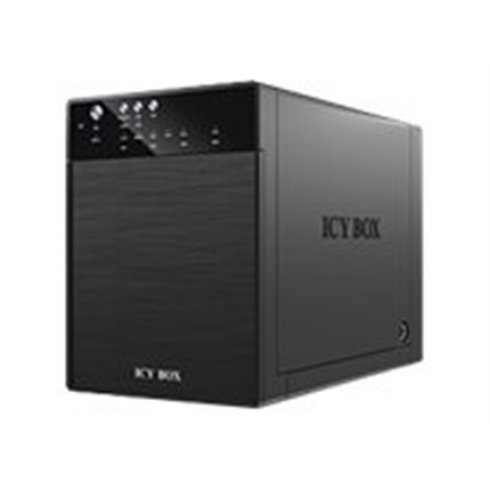 ICY BOX IB-3640SU3, external 4-bay JBOD system for 3,5“ SATA I/II/III HDD, USB 3.0 + eSATA, black , Raidsonic