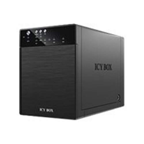ICY BOX IB-3640SU3, external 4-bay JBOD system for 3,5“ SATA I/II/III HDD, USB 3.0 + eSATA, black , Raidsonic