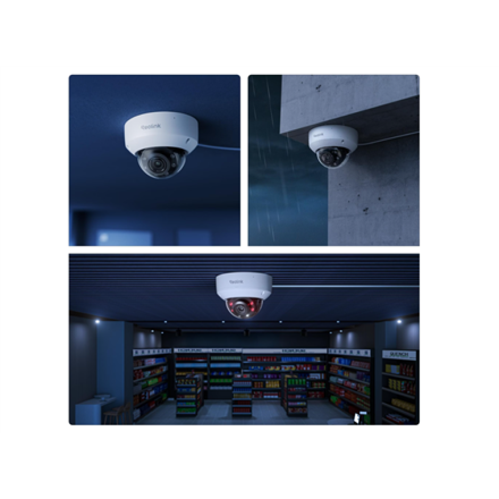 Reolink , 4K IK10 Vandal-Proof PoE Camera with 5X Optical Zoom , RP-PCV8MZ , Dome , 8 MP , F2.7-13.5mm/F1.6 , IP67 , H.265/H.264 , Micro SD, Max. 512 GB