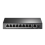 TP-LINK , Switch , TL-SF1009P , Unmanaged , Desktop , 10/100 Mbps (RJ-45) ports quantity 9 , PoE+ ports quantity 8 , Power supply type External