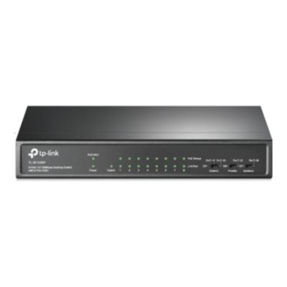 TP-LINK , Switch , TL-SF1009P , Unmanaged , Desktop , 10/100 Mbps (RJ-45) ports quantity 9 , PoE+ ports quantity 8 , Power supply type External