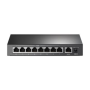 TP-LINK , Switch , TL-SF1009P , Unmanaged , Desktop , 10/100 Mbps (RJ-45) ports quantity 9 , PoE+ ports quantity 8 , Power supply type External