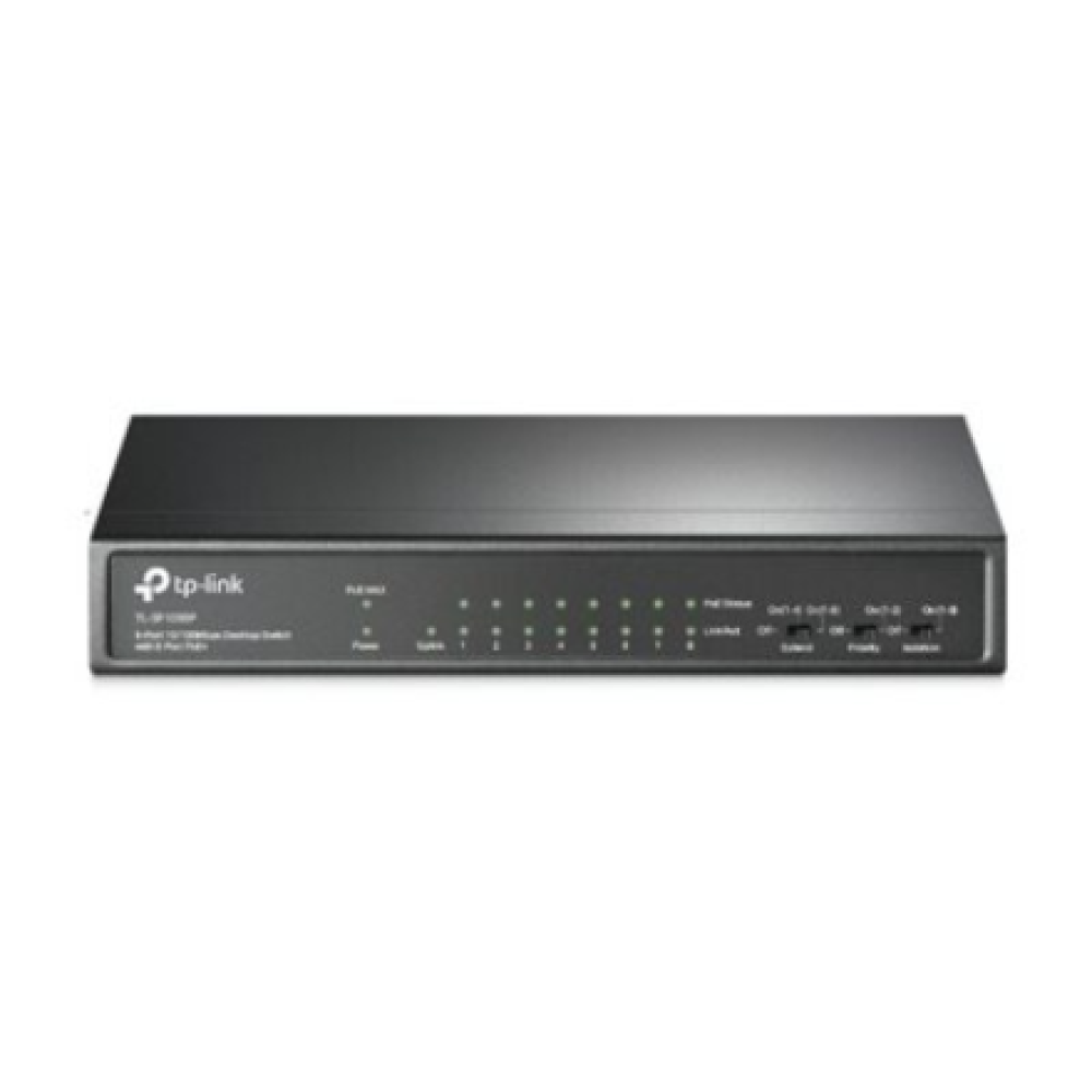 TP-LINK , Switch , TL-SF1009P , Unmanaged , Desktop , 10/100 Mbps (RJ-45) ports quantity 9 , PoE+ ports quantity 8 , Power supply type External