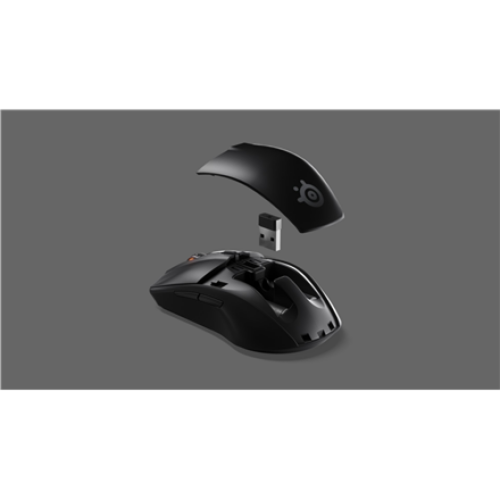 SteelSeries Rival 3 Wireless Optical, RGB LED light, Black, Gaming Mouse, 1000 Hz