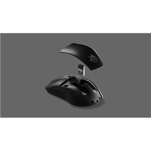 SteelSeries Rival 3 Wireless Optical, RGB LED light, Black, Gaming Mouse, 1000 Hz