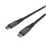 Fixed Braided Cable USB-C/USB-C, 2m, USB4 gen2 20Gbps, 4K 60Hz, 240W , FIXDBP-CC2-GR