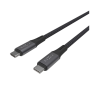 Fixed Braided Cable USB-C/USB-C, 2m, USB4 gen2 20Gbps, 4K 60Hz, 240W , FIXDBP-CC2-GR
