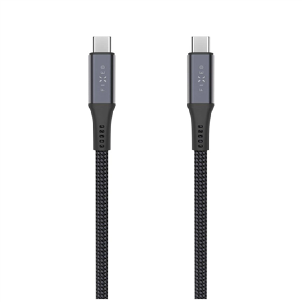 Fixed Braided Cable USB-C/USB-C, 2m, USB4 gen2 20Gbps, 4K 60Hz, 240W , FIXDBP-CC2-GR