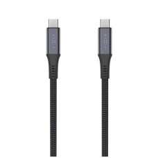 Fixed Braided Cable USB-C/USB-C, 2m, USB4 gen2 20Gbps, 4K 60Hz, 240W , FIXDBP-CC2-GR