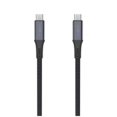 Fixed Braided Cable USB-C/USB-C, 2m, USB4 gen2 20Gbps, 4K 60Hz, 240W , FIXDBP-CC2-GR