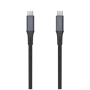 Fixed Braided Cable USB-C/USB-C, 2m, USB4 gen2 20Gbps, 4K 60Hz, 240W , FIXDBP-CC2-GR