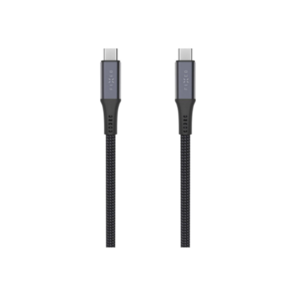 Fixed Braided Cable USB-C/USB-C, 2m, USB4 gen2 20Gbps, 4K 60Hz, 240W , FIXDBP-CC2-GR