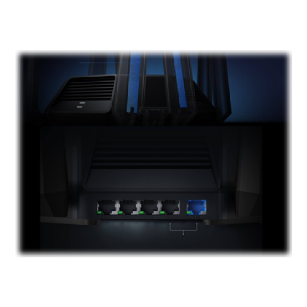 Tri-Band Wireless Wi-Fi 6 Router , Mi AX9000 , 802.11ax , 4804+2402+1148 Mbit/s , 10/100/1000/2500 Mbit/s , Ethernet LAN (RJ-45) ports 5 , Mesh Support Yes , MU-MiMO Yes , No mobile broadband , Antenna type External/Internal , 1 x USB 3.0