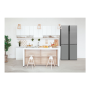 Candy , CSC818FX , Refrigerator , Energy efficiency class F , Free standing , Side by side , Height 183 cm , No Frost system , Fridge net capacity 288 L , Freezer net capacity 148 L , Display , dB , Silver
