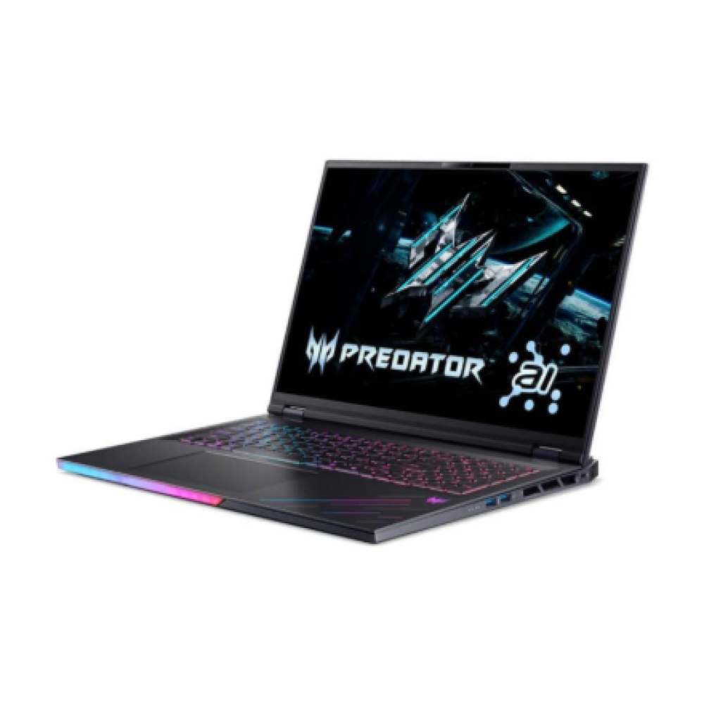 Acer , Predator Helios 18 AI PH18-73-97UF , Abyssal Black , 18 , Mini LED , WQUXGA , 3840 x 2400 pixels , 120 Hz , Intel Core U9 , 275HX , 64 GB , DDR5 , Solid-state drive capacity 1000 GB , NVIDIA GeForce RTX 5090 , GDDR7 , 24 GB , Windows 11 Home , Blue