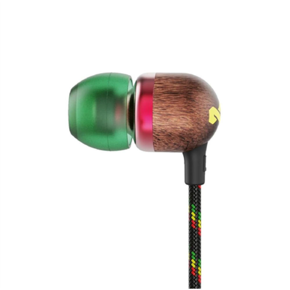 Marley , Earbuds , Smile Jamaica , Wired , In-ear , Microphone , Rasta