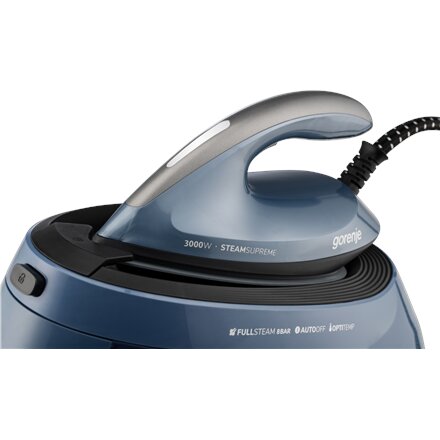Gorenje Steam Generator Iron , SGD3000BBK , 3000 W , 8 bar , 1.5 L , Auto power off , Vertical steam function , Calc-clean function , Blue/Black