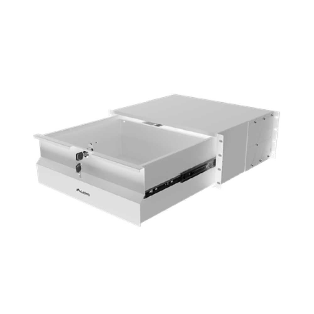 Lanberg AK-2004-S , 19 Drawer 4U, max load capacity up to 90 kg, 4 point assembly , 48.26 x 36 x 17.6 cm , Gray