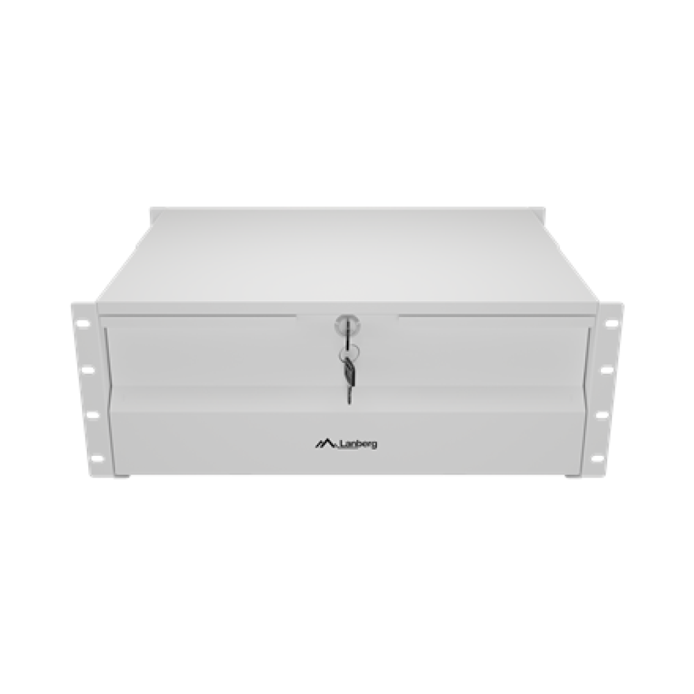 Lanberg AK-2004-S , 19 Drawer 4U, max load capacity up to 90 kg, 4 point assembly , 48.26 x 36 x 17.6 cm , Gray