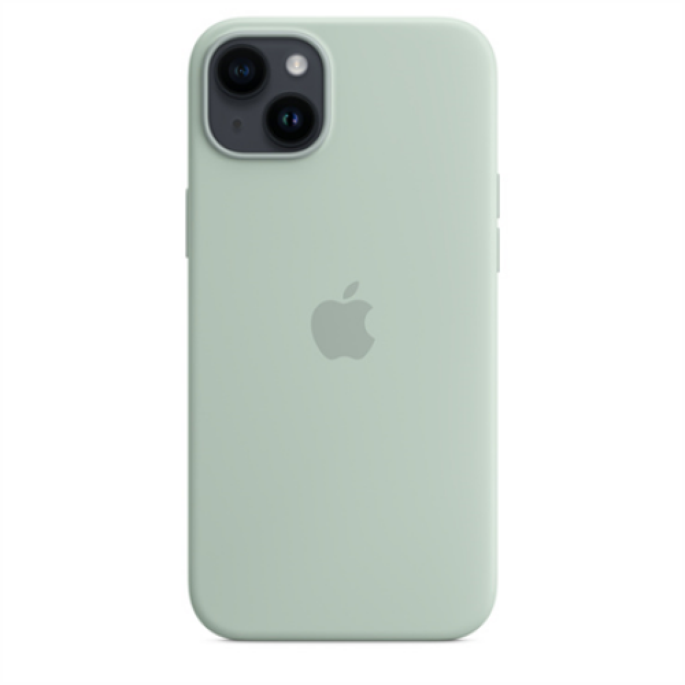 Apple 14 Plus Silicone Case with MagSafe Succulent