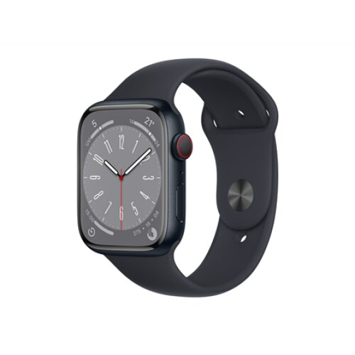 Apple Watch Series 8 GPS + Cellular MNK43EL/A Smart watches GPS (satellite) Retina LTPO OLED Touchscreen 45mm Waterproof Bluetooth Midnight Wi-Fi