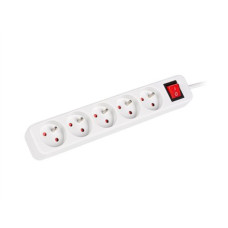 Lanberg Cable Power Strip, 5X French Outlets with Switch, Quality-Grade Copper, 1.5 m , PS1-05E-0150-W Lanberg Cable Power Strip, 5X French Outlets with Switch, Quality-Grade Copper, 1.5 m , PS1-05E-0150-W