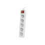Lanberg Cable Power Strip, 5X French Outlets with Switch, Quality-Grade Copper, 1.5 m , PS1-05E-0150-W