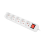 Lanberg Cable Power Strip, 5X French Outlets with Switch, Quality-Grade Copper, 1.5 m , PS1-05E-0150-W