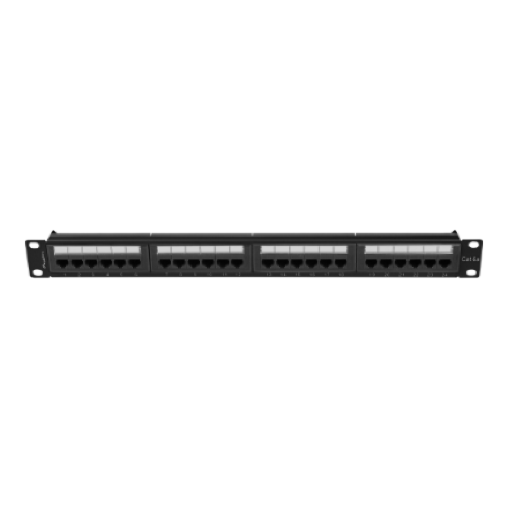 Lanberg , Patch Panel 24 port 1U 19 CAT.6A UTP , PPUA-1024-B , Black