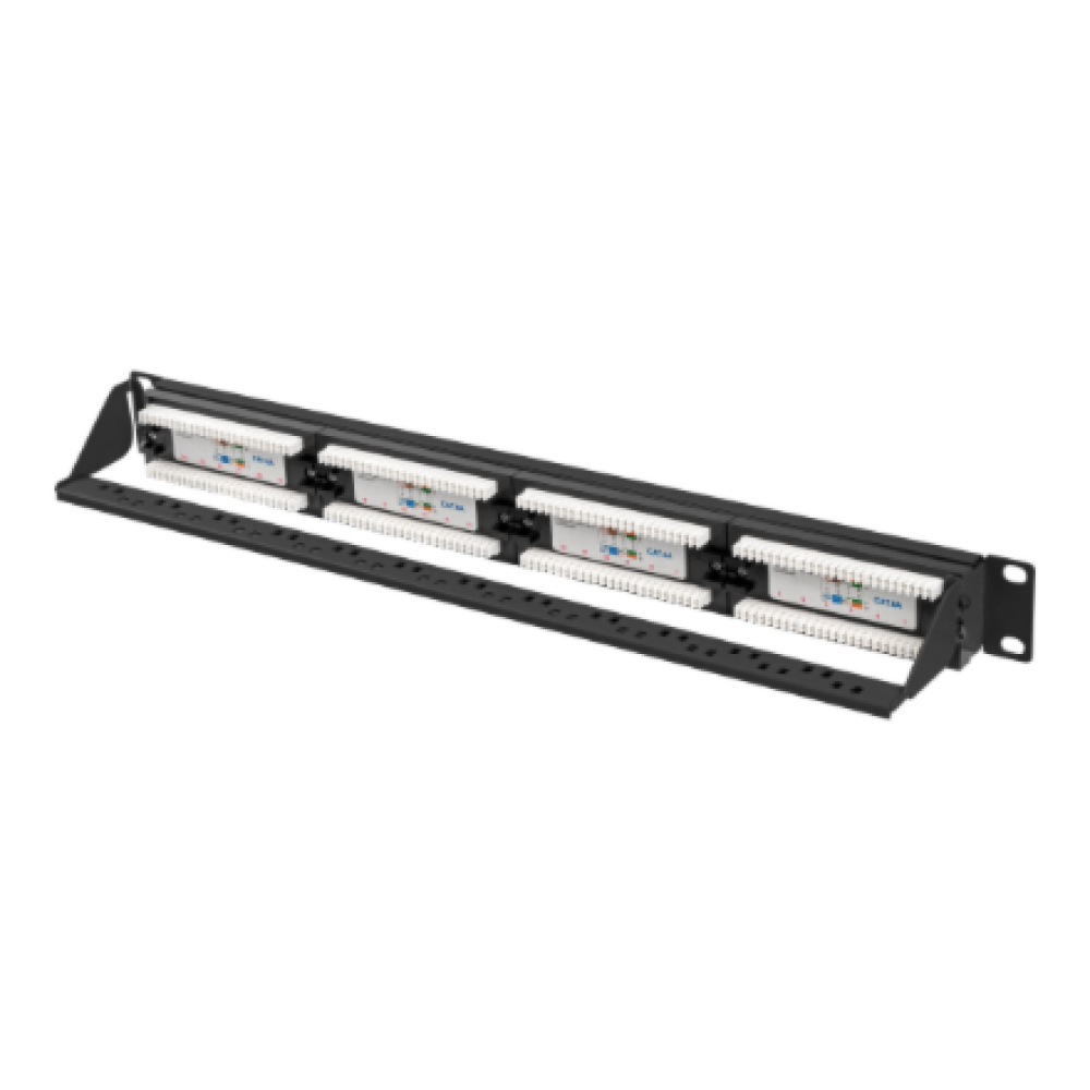 Lanberg , Patch Panel 24 port 1U 19 CAT.6A UTP , PPUA-1024-B , Black