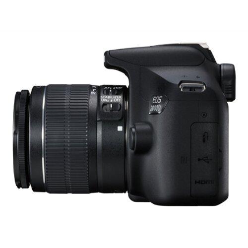 Canon , EOS , 2000D 18-55 IS II EU26 , SLR Camera Kit , Megapixel 24.1 MP , Image stabilizer , ISO sensitivity (max) 12800 , Display diagonal 3.0 , Wi-Fi , Video recording , APS-C , Black