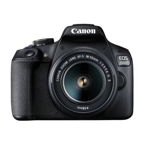 Canon , EOS , 2000D 18-55 IS II EU26 , SLR Camera Kit , Megapixel 24.1 MP , Image stabilizer , ISO sensitivity (max) 12800 , Display diagonal 3.0 , Wi-Fi , Video recording , APS-C , Black