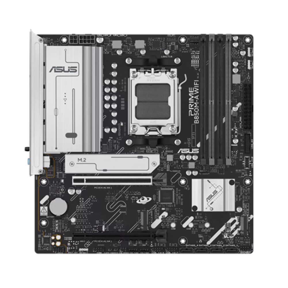 Asus PRIME B850M-A WIFI , Processor family AMD , Processor socket AM5 , DDR5 , Supported hard disk drive interfaces SATA, M.2 , Number of SATA connectors 4