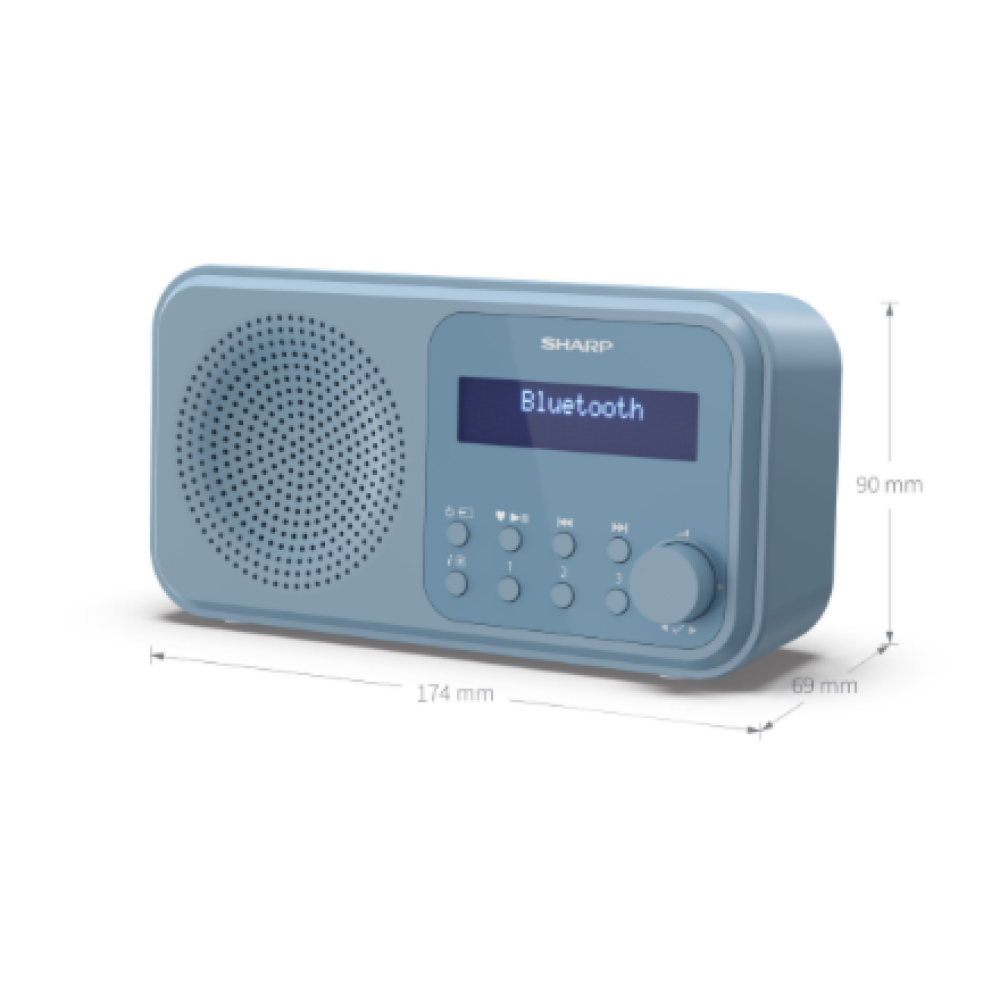 Sharp , Tokyo Digital Radio , DR-P420(BL) , Bluetooth , Blue , Portable , Wireless connection