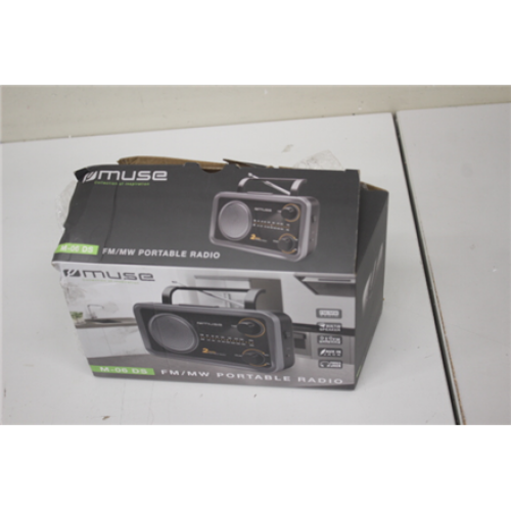 SALE OUT. Muse M-06DS 2-bands portable radio Muse , M-06DS , AUX in , Grey , 2-bands portable radio , DAMAGED PACKAGING, SCRATCHES