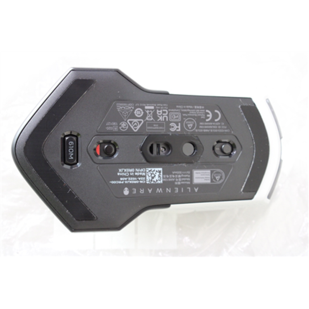 SALE OUT. Dell Mouse Alienware 610M Wired / Wireless Gaming Mouse - AW610M (Lunar Light), UNPACKED, USED, SCRATCHED ON BACK , Dell , Alienware , AW610M , Wireless wired optical , Gaming Mouse , Lunar Light , UNPACKED, USED, SCRATCHED ON BACK , 2 year(s)