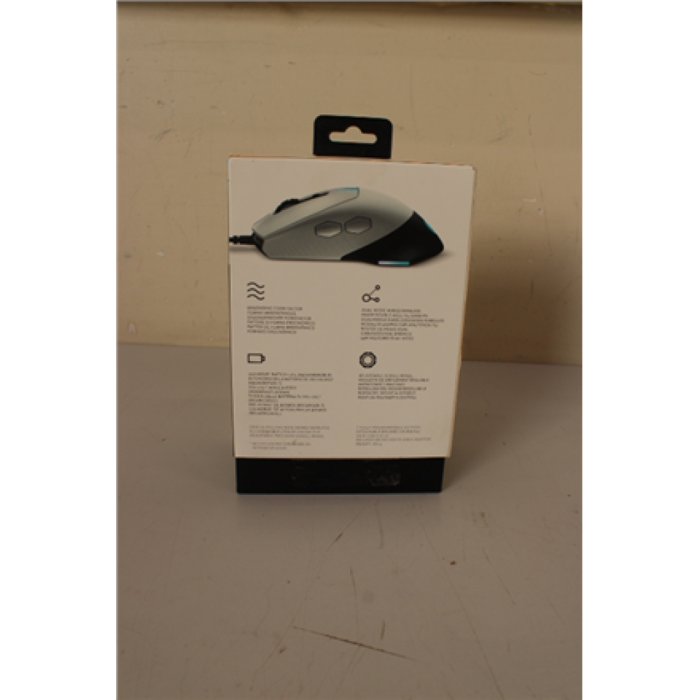 SALE OUT. Dell Mouse Alienware 610M Wired / Wireless Gaming Mouse - AW610M (Lunar Light), UNPACKED, USED, SCRATCHED ON BACK , Dell , Alienware , AW610M , Wireless wired optical , Gaming Mouse , Lunar Light , UNPACKED, USED, SCRATCHED ON BACK , 2 year(s)