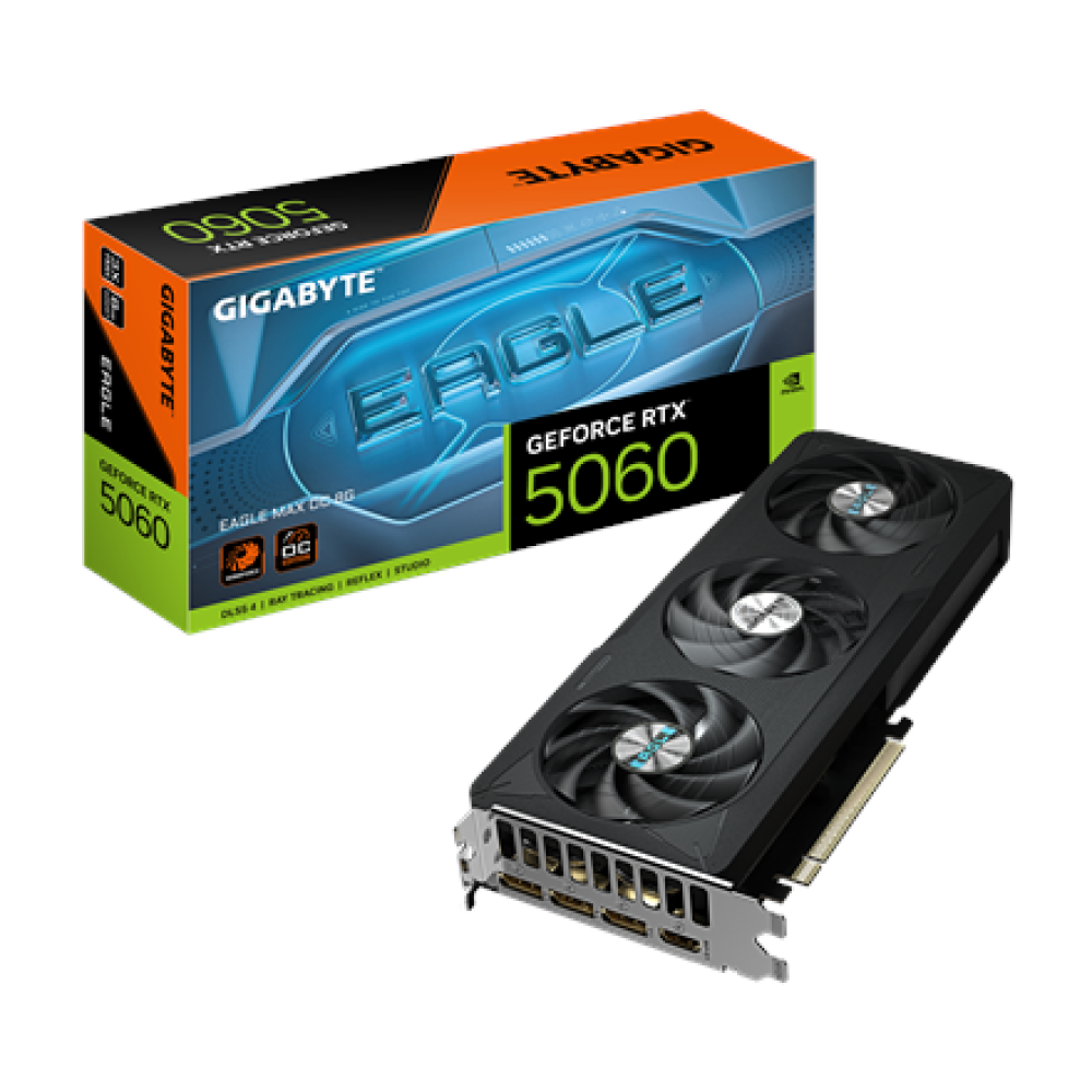 Gigabyte GeForce RTX 5060 EAGLE MAX OC 8G , NVIDIA , 8 GB , GeForce RTX 5060 , GDDR7 , HDMI ports quantity 1 , PCI-E 5.0