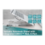 Digitus , Variable Notebook Stand with integrated USB-C Hub, 5 Port , DA-90424