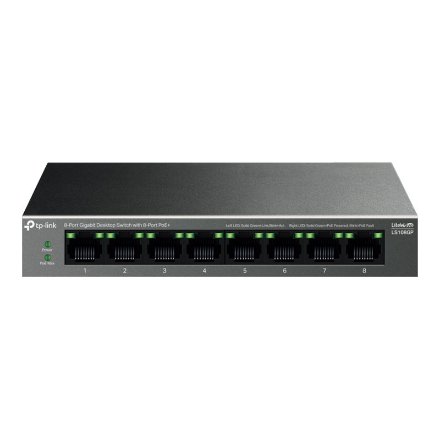 TP-LINK , 8-Port Gigabit Desktop Switch with 8-Port PoE+ , LS108GP , Unmanaged , Desktop