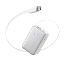 Anker Nano Power Bank 45W with Built-In Retractable USB-C Cable , A1638H21 , 10000 mAh , White Anker Nano Power Bank 45W with Built-In Retractable USB-C Cable , A1638H21 , 10000 mAh , White
