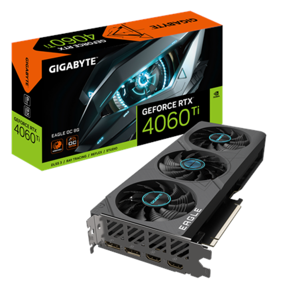 Gigabyte GeForce RTX 4060 Ti EAGLE OC 8G , NVIDIA , 8 GB , GeForce RTX 4060 Ti , HDMI ports quantity 2 , PCI-E 4.0