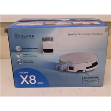 SALE OUT. Ecovacs DEEBOT X8 OMNI Vacuum cleaner, Robot, Wet&Dry, 18000Pa, TruEdge 2.0, AIVI 3D 3.0, YIKO-GPT, White+Auto-empty station , Ecovacs , Robotic Vacuum Cleaner , DEEBOT X8 OMNI , Wet&Dry , Lithium-Ion , 5200 mAh , Dust capacity 0.22 L , 