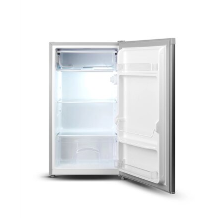 Goddess Refrigerator , GODRSE085GS8SSE , Energy efficiency class E , Free standing , Larder , Height 85 cm , Fridge net capacity 90 L , 39 dB , Silver