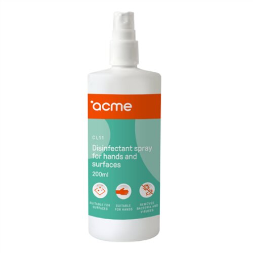 Acme CL11 Disinfectant Cleaning Spray for Hand and Surface, 200 ml