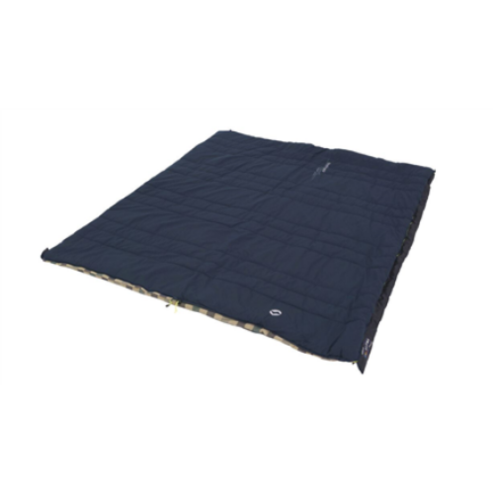 Outwell Camper Lux R, Sleeping Bag, 235 x 90 cm, 2 way open - auto lock, L-shape, Deep Blue