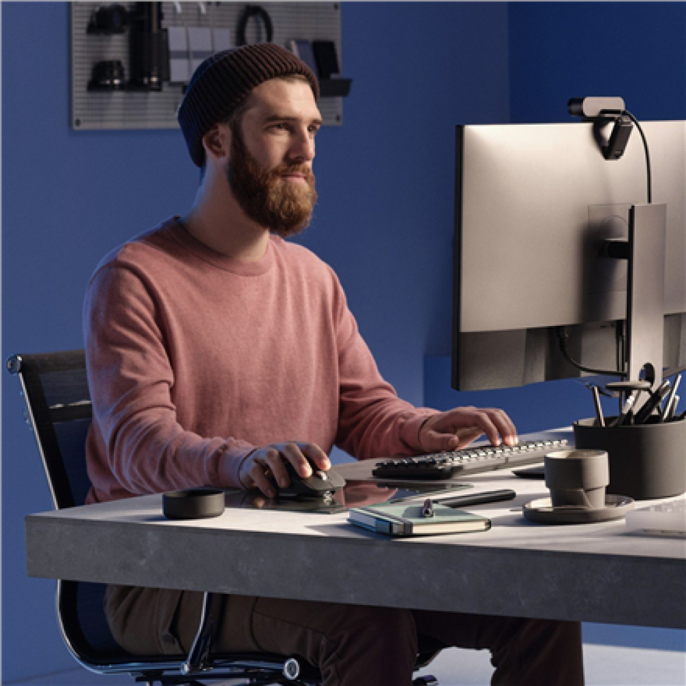 Logitech Mouse , MX MASTER 3S , Wireless , Bluetooth, 2.4GHz , Pale Gray