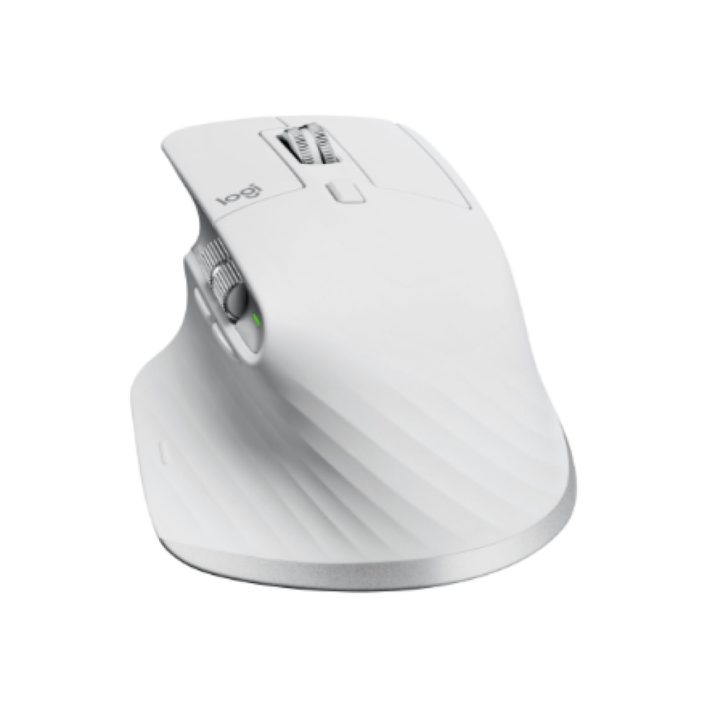 Logitech Mouse , MX MASTER 3S , Wireless , Bluetooth, 2.4GHz , Pale Gray